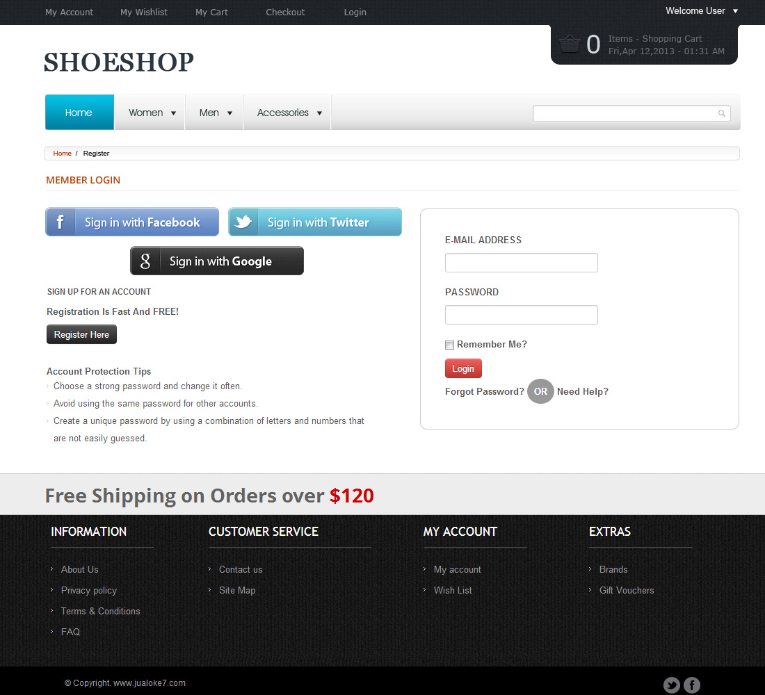 zeuscart_template_for_shoe_shop_register_page